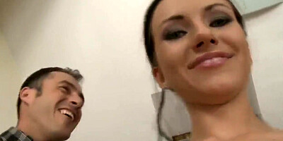 Awesome teen 18+ Sasha Rose is fucking with her man