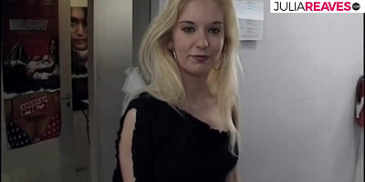 18 year old blonde starts in her first casting fuck video