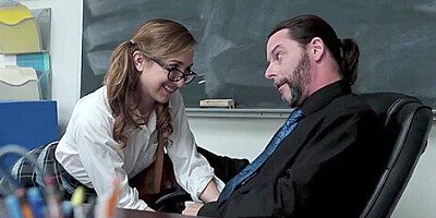 Petite Bouncing On Teachers Cock After Oral