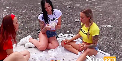 Picnic With Xxx Big Uk And With Quinn Diamond, Michaela Isizzu And Charlie Red