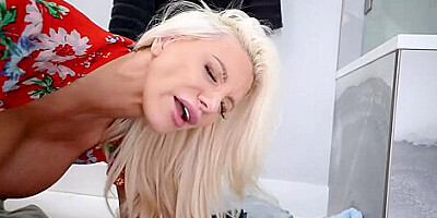 Whorish Housewife With Juicy Melons Gets Sodomized In The Bathroom With Johnny Love And Brittany Andrews