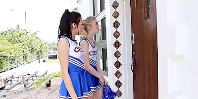 Teen 18+ Cheerleaders Wanting Attention From Their Coachs Cock