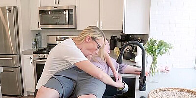 Crystal Clark And Rion King In Sucks Young Cock And Gets Screwed In The Kitchen