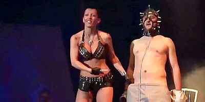 Extreme Fetish Show On Public Show Stage