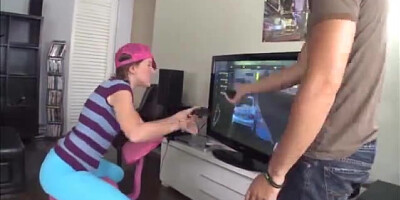 Lizzie Tucker nailed while toying console game