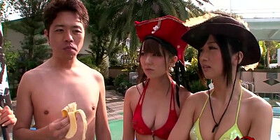 Hot and sexy Japanese girls gets their tight pussies probed