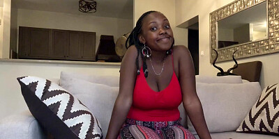 African Casting - Thick Busty Black Babe Busted Open By Fake Producer