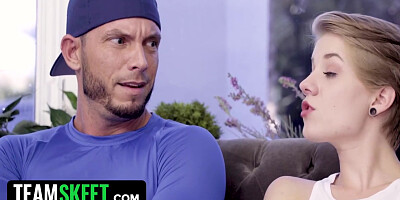 teen 18+ Gets Creampied By Her Annoyingly Loud Roommate To Keep Him Quiet