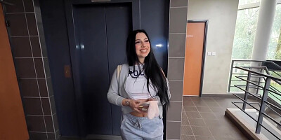 Chilean Model With Perfect Ass Fucked Hard In An Elevator And In The Toilet By 2 Fake Agents !!