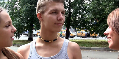 Grace & Francheska in two hot pick up girls having hard sex with a guy