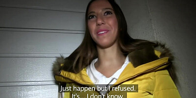 Euro girlnextdoor fucked by a stranger in public