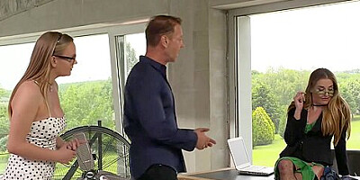 Rocco Siffredi Assfucks Both Of His Hot Assistants After Catching Them With His Sex Toys