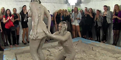 Sheila Cooper - Lesbo Mudwrestles With Eurobabe