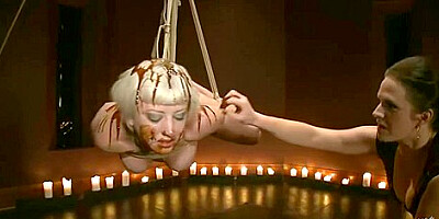 Bound Slave Spreaded With Chocolate - Sophie Monroe And Cherry Torn