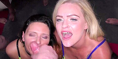 Kinky Bukkake Porn Video With Horny Milfs