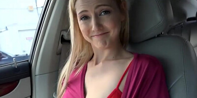 Dumped chesty girlfriend Mila Evans hitchhikes and smallish stranger