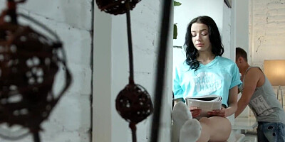 Emily Bender moaning while taking a big dick up her bum