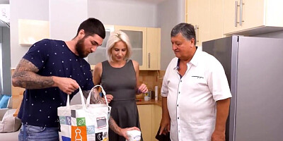 Young man leaves but stepfather penetrates girlfriend