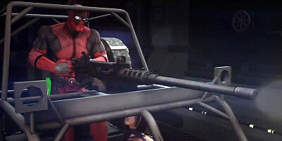 Deadpool saves a busty bitch