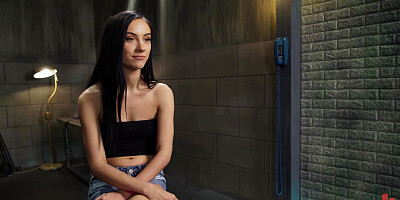 BDSM submissive petite teen 18+ whipped and pussytoyed by CMNF