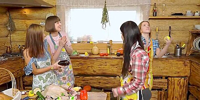 Thanksgiving Cooking And Pussy Stuffing