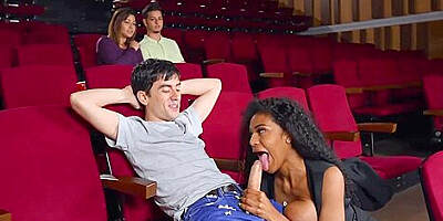 Bosomed Blonde Slut Gets Sodomized In The Cinema With Tina Fire And Jordi El Nino Polla