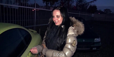 A young girl is offered cash for sex in a lot