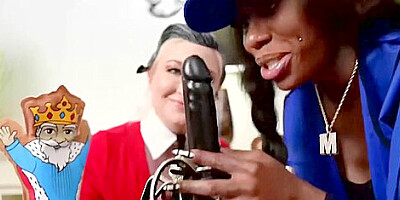 Ebony Mystique Fucks Leya Falcon With A Strap On