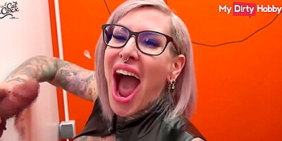 Busty Amateur Gets Multiple Cumshots At Gloryhole