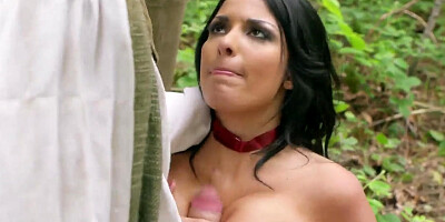 Danny D dressed up like Robin Hood pounds a hot brunette Anissa Kate in the woods
