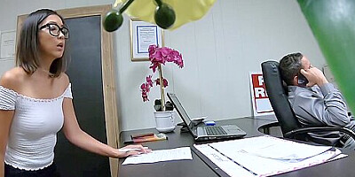 Lexi Mansfield - Hot Asian Secretary Office Fucks For Facial