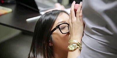 Lexi Mansfield - Hot Asian Secretary Office Fucks For Facial