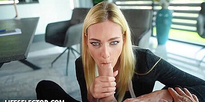 Leggy Blonde Spreads Her Legs For Fucking - Leanne Lace