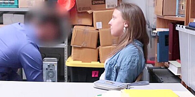 Brooke Bliss - Timid Coed Thief Shagged By A Cop On Cctv