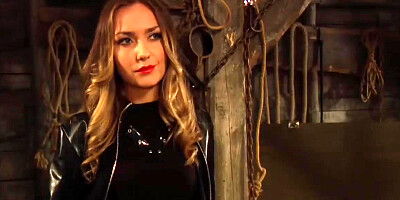 Busty Tied Up Lesbian Slave Whipped By Dominant Madame