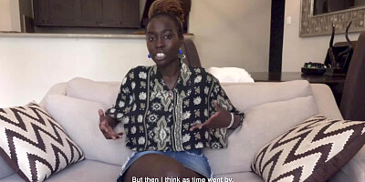 Tall Ebony Model Gets Facial After Casting With White Agent POV