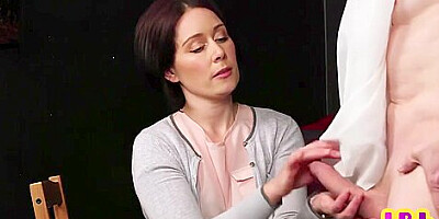 Cfnm Mature Jerks Male Pole Till Cum Load On Her Bla