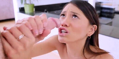 Tiny Asian masseuse lures guy into sex full of creampies