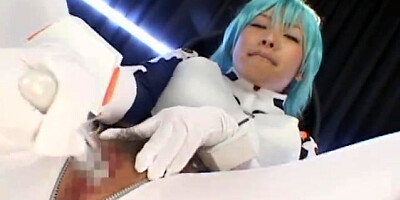 Japanese Cosplay - Evangelion Rei two of three