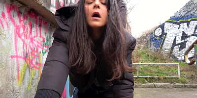 Martin Gun & Stacy Sommers in Creampie Climax After Outdoor Sex - PublicAgent
