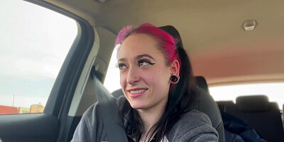 Vlog # 1 First Public Drive-thru Orgasms, Shower + Pussy Shaving, Smoking + Blowjob, Real Orgasms!