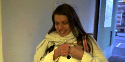 A girl on the street is offered cash for tits