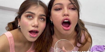 Bukake With Two Beauties - Camila Palmer And Marina Gold