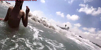 Having Fun With Hot Italian Girl In A Nude Beach