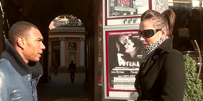 Berta in slut gets horny in a public toilet sex scene