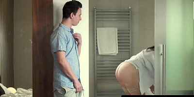 - Mature Maid Rides 18yo Guys Cock After She Kept Teasing Him While Cleaning