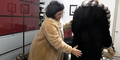 Samantha38g - Furbabies-Carol Foxx & I Try On Many Of Her Expensive Fur Coats
