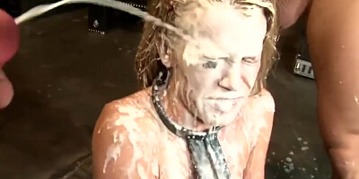 Bukkake Gangbang teen 18+ Gets Her Pussy Rammed