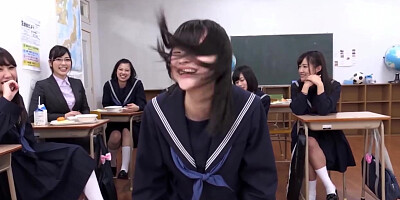 Jav Sucks And Fuck The Glory Hole Cute teen 18+ Rides Whilst Her Pals Watch In The Classroom