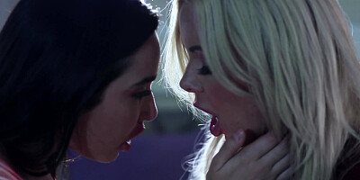 Two girls are in the bed with one another and they are doing pussy licking